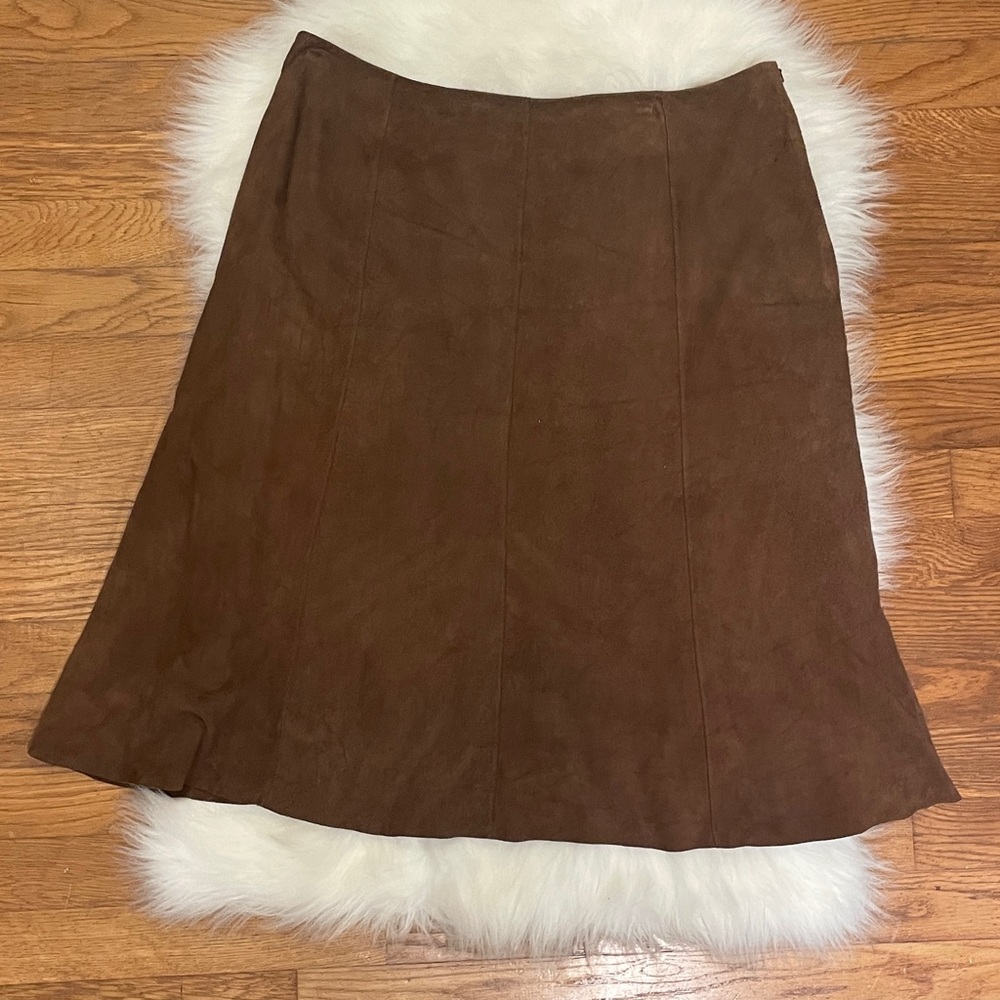 ❣️2 for 15❣️ Real Leather Vintage Eileen Fisher Skirt